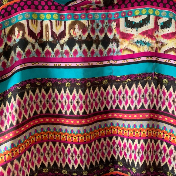 Hale bob western print tie front pocket top - Picture 3 of 6